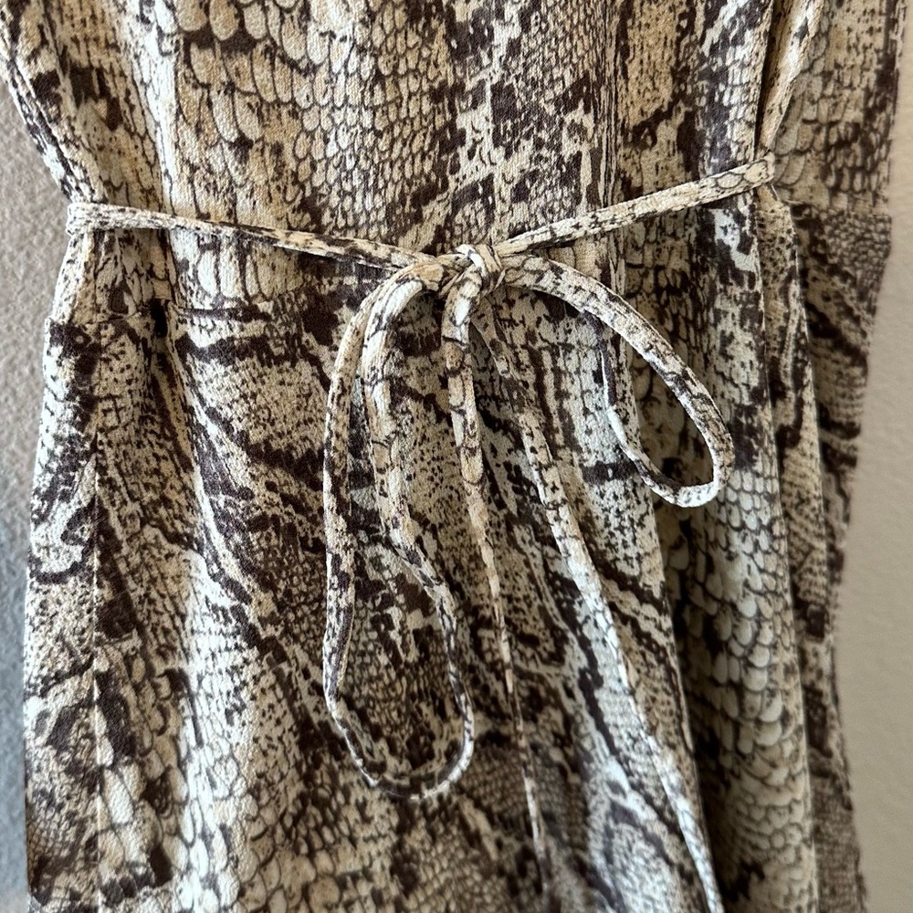 Reformation Jaz Python Snake Print Midi Dress - image 6